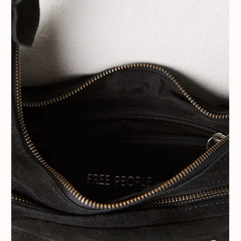 NWT Free People Siren Suede Shoulder Bag in Black - Picture 5 of 16